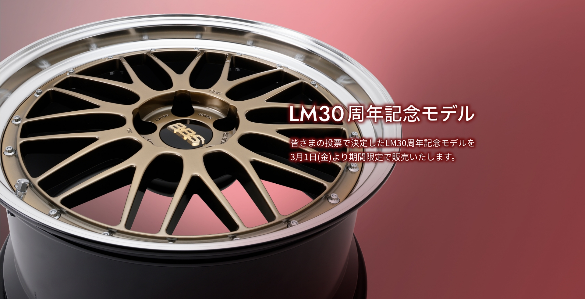 LM30周年記念モデル 皆さまの投票で決定したLM30周年記念モデルを3月1日(金)より期間限定で販売いたします。